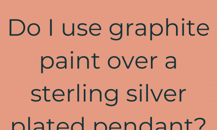 Do I use graphite paint over a sterling silver plated pendant? — Maker Monologues