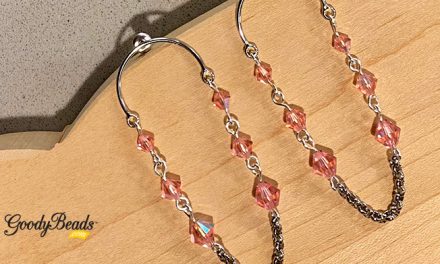 Swarovski Light Rose Shimmer Circle Post Earrings