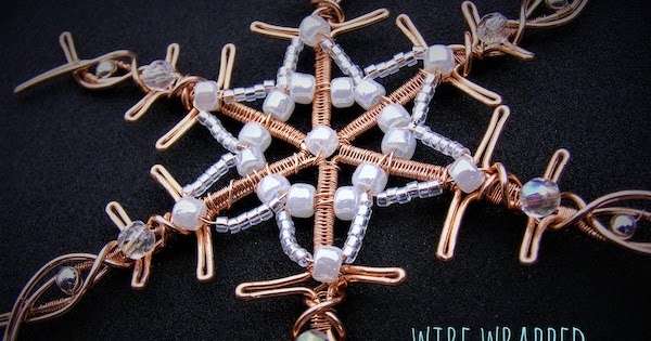 3 Christmas Snowflake Ornament Tutorials Using Beads and Wire
