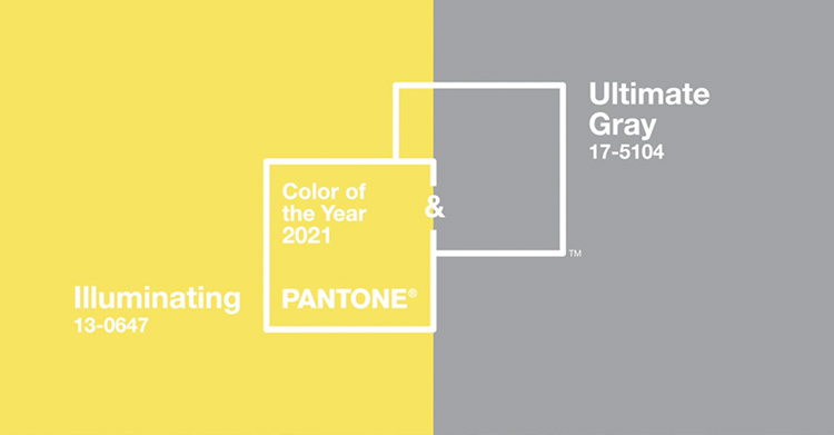 Pantone 2021 Color of the Year Ultimate Gray Illuminating