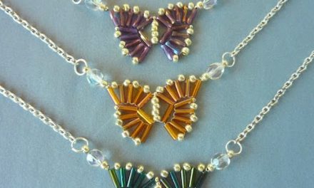 Clever Bugle Bead Butterfly Pendant Tutorial
