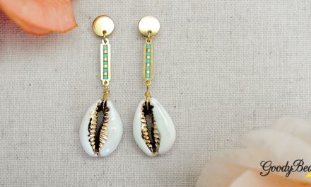 DIY White Cowrie Shell Earrings –