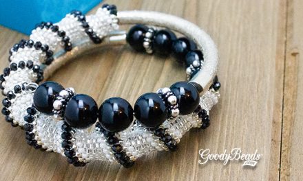 Dakota Stones Microfacet Gemstones & DIY Memory Wire Bracelet with Cellini Spiral Pattern –