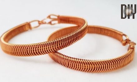 Unisex Coiled Wire Bracelet Tutorial Has the Look of Chain Mail Style